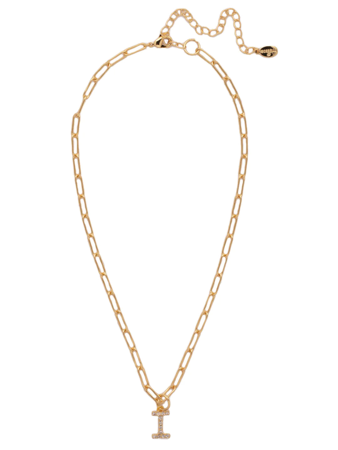 Sorrelli | Initial Pendant Necklace in Bright Gold Tone and Crystal - preenteronline