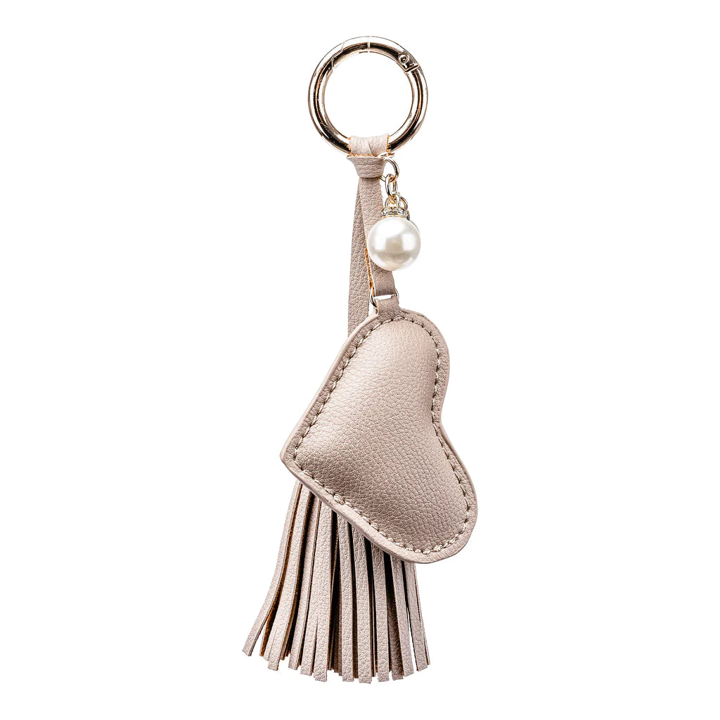 Hollis | Dusti Rose Heart Keychain in Nude - preenteronline